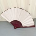 thumbnail image 4 of Folding Fan Smooth Opening Decorative Bamboo Frame 10 Inches Chinese Style Handheld DIY Blank Fan Home Decor, 4 of 5