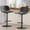 Black, variant on MAYEERTY 2-Set Whiskey Brown Modern Swivel Bar Stools with Back Support for Kitchen Island, Adjustable Height