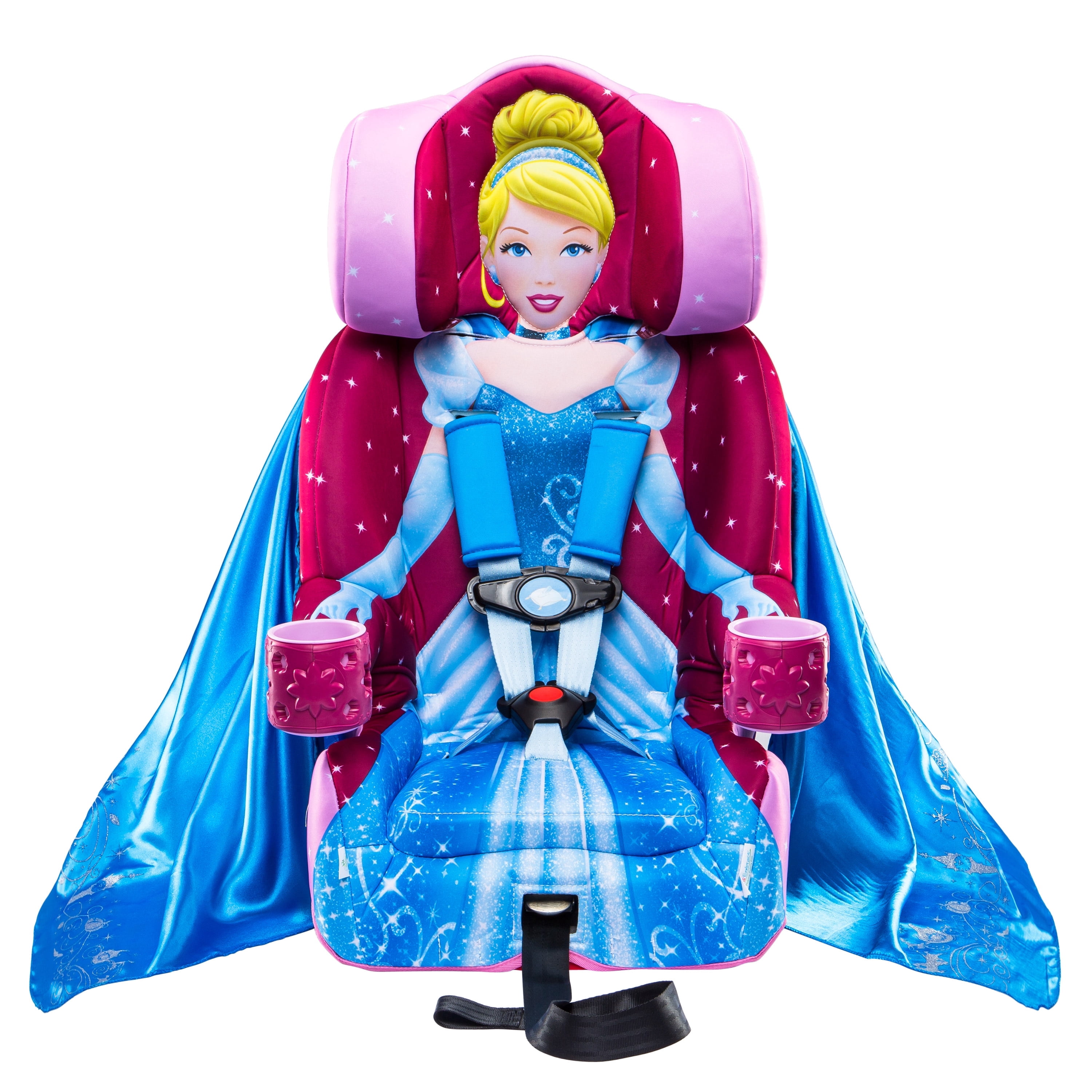 KidsEmbrace Cinderella Pink 2-in-1 Combination Harness to Booster Car Seat, Forward-Facing Harness, Booster, Multi-Position Headrest, Toddler