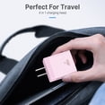 thumbnail image 4 of Aioneus USB C Charger Block 40W Fast Charging Block Multi USB Wall Charger Pulg Power Adapter for iPhone Samsung (Pink 2-Pack), 4 of 7
