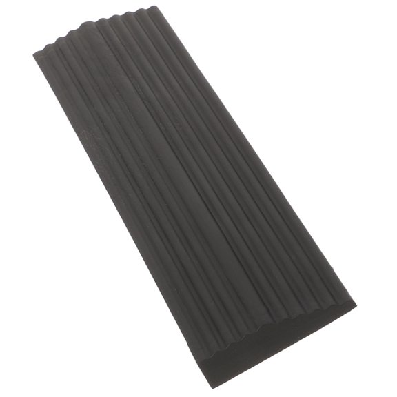 Topbathy 2Pcs Black Plastic Threshold Ramp Pad for Home Door Steps with Anti-Skid Groove Design