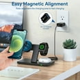 thumbnail image 3 of UUTO Magnetic Wireless Charger, Detachable Charging Station with QC3.0 Adapter for iPhone 13,12,Pro,Pro Max,Mini, AirPods(Watch Charging Cable NOT Included), 3 of 8