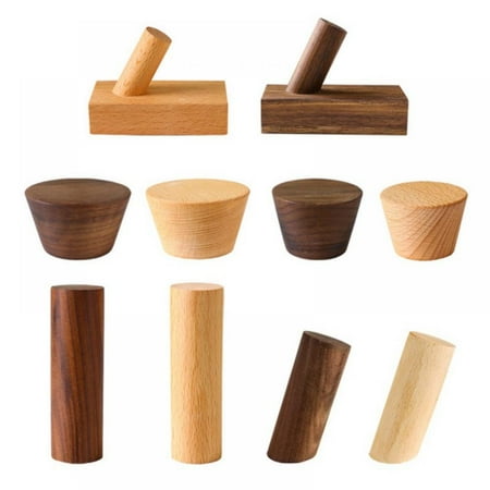 

Home Wall Solid Wood Hook With Screws Modern Simple Durable Home Living Room Hallyway Wall Hanging Storage Supplies
