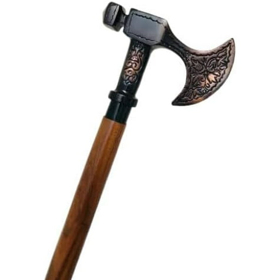 NAUTICALMARTUS BY Antique Style Royal Khulhadi Head Handle Vintage Wooden Walking Stick Authentic Handcrafted Cane Gift