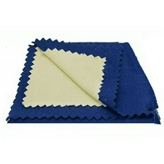Jewelry Cleaning Polishing Cloth Tarnish Remover Cleans Polishes Shines Protects Gold Silver Platinum Portable 5" x 4" Jewelery Cleaner