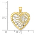 thumbnail image 3 of 10k & Rhodium Heart Charm in 10k Yellow Gold w/ Rhodium Plating, 3 of 3