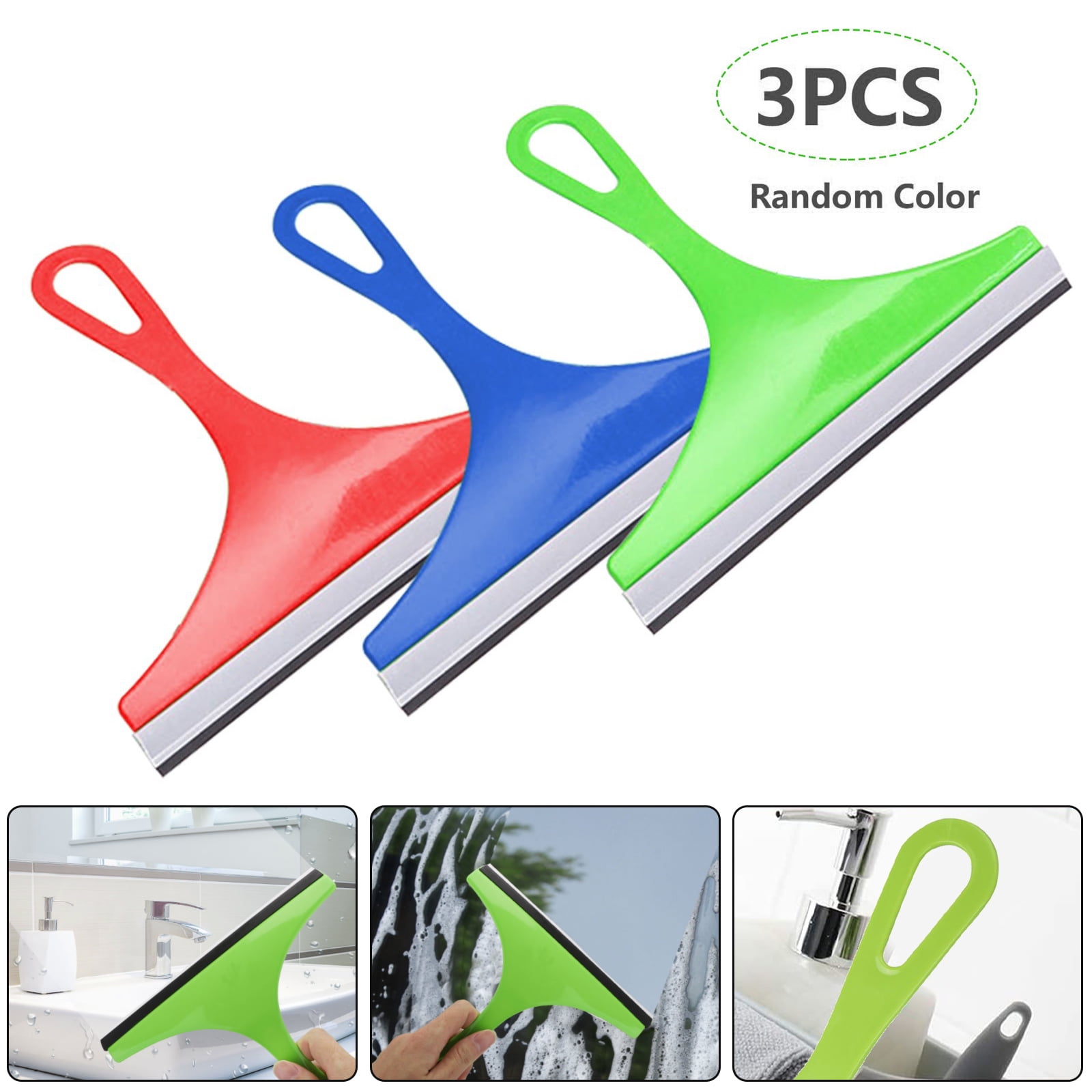 Hand Held Window Squeegee Cleaner Wipe Wiper For Car Glass Shower Screen Mirror 
