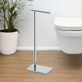 thumbnail image 5 of 1431C Modern Rectangle Base Freestanding Toilet Paper Holder, 21.25" Chrome with Weighted Base, 5 of 11
