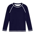 thumbnail image 2 of Mifsaly Girls Boys Rash Guard Soild Color Raglan Long Sleeve Sun Protection Quick Dry Swim Shirts Summer Lightweight Athletic Surf Swimming Tops, 2 of 9