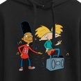 thumbnail image 3 of Hey Arnold! - HA Air Guitar - Juniors Cropped Pullover Hoodie, 3 of 5
