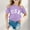 Purple, variant on SNKSDGM Girls Girls Shirts Size 5/6 Clothes for Girls 10-12 Hoodies Boy and Girl Fashion Casual Print Round Neck Loose Short Sleeve T Shirt Top 2-3 Years