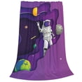 thumbnail image 2 of Sikiie Astronaut on Mission in Outer Space Ultra-Soft Micro flannel Blanket Luxury All Seasons Warm Blanket for Bedding Sofa and Travel (4 sizes)-50"x40", 2 of 7
