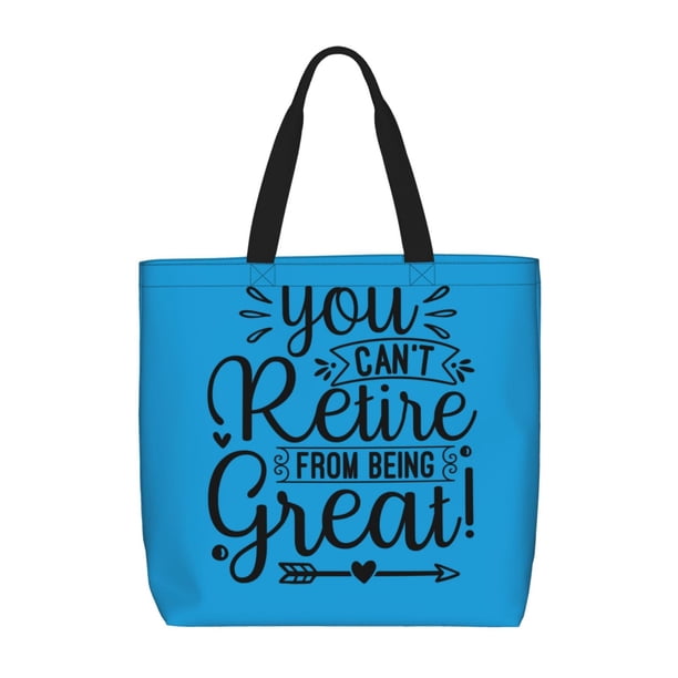 Balery You Can't Retire From Being Great Bolsa de Mano para Mujeres con Cremallera, Bolsa de Gimnasio con Compartimentos, Bolsa para Laptop, Bolsa para Trabajo