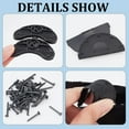 thumbnail image 6 of 60 Pcs Heel Plates Rubber Shoe Heel Taps Black Shoe Sole Heel Shoes Repair Pads Replacement Shoe Repair Kit with Iron Nails, 6 of 7