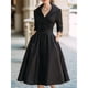 thumbnail image 5 of Vestido Vintage de Mujer, Corte Otoñal, Larga, Elegante, para Cóctel, Fiesta, Eventos Formales e Iglesia. Negro M, 5 of 9