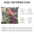 thumbnail image 5 of COMIO  Tropical Tree Throw Pillow Cover Flowers of Hibiscus Blooming Ginger Palm Leaves Parrot Ara and Toucan Fabric for Couch Bed Sofa Car Waist Cushion Cover, 5 of 5