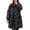 Black, variant on Cnbwig Womens Parkas Warm Jackets Winter Thickened Warm Lamb Mid Length Padded Coat Sherpa Jacket Solid Color Outerwear Hood with Pockets Classic-Fit Soft Jackets Overcoat Black L