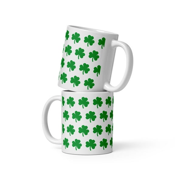 St Patrick's Day Shamrock Glossy Mug (11 oz)