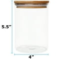 thumbnail image 3 of Blue Donuts 27 Oz Food Storage Containers with Wood Lids Airtight - Glass Kitchen Canisters, 3 of 4