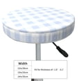 thumbnail image 4 of Naloa Blue Checkboard Round Bar Stool Cushion Cover 12-14 inch, Fits Kitchen, Office, Restaurant Chairs - 13 inch, 4 of 7