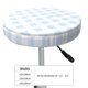 thumbnail image 4 of Balery Blue Checkboard Fundas de asiento para taburete de bar redondo de tela de terciopelo ajustables que protegen de arañazos y manchas para sillas de 14 a 17 pulgadas.-13 inch, 4 of 7