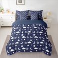 thumbnail image 2 of Homewish Kids Children Stars Print Bedding Comforter Set 7pcs,Starry Sky Queen Bedding Sets Super Cozy,Blue White Queen Sheet Sets,Luxury Bedroom Decor,Reversible, 2 of 8