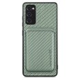 thumbnail image 3 of Cutyskin Carbon Fiber Texture PU Leather Case for Samsung Galaxy S20 FE, with Detachable Card Holder, Compatible Magsafe Charging, Ultra Thin Design Shockproof Phone Case for Galaxy S20 FE, Green, 3 of 6