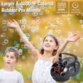 thumbnail image 5 of Maquina de BURBUJAS Irfora Máquina de burbujas Soplador de burbujas automático Máquina de burbujas recargable portátil 4800+ Burbujas por minuto Burbujas para niños Niños pequeños Fiestas Bo Irfora Maquina de BURBUJAS, 5 of 5