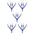 thumbnail image 2 of Collar decorativo nupcial Qarigey Aleación Rhinestone Azul 3 unids/set, 2 of 6