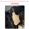 thumbnail image 6 of Tgbvmt Car Headrest Teddy Bear Neck Support Cushion Velvet Material Beige Comfortable Driving Pillow Easy to Install Soft and Relaxing for Neck Pain Relief Suitable for Car and Travel, 6 of 6