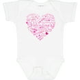 thumbnail image 3 of Inktastic Valentine words in pink Boys or Girls Baby Bodysuit, 3 of 5