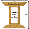 thumbnail image 3 of Brazilian Jiu Jitsu Belt Display | BJJ Belt Rack for 5 Belts Plus Medals Hanger | from White to Black Belt | Martial Arts Belt Holder Case | Gifts for Jiu Jitsu Practitioners | OSS, 3 of 7