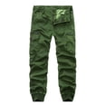 thumbnail image 2 of Blmnix Fishing Pants Men Pants Baggy Travel Pants Cargo Low Rise Bottoms Cropped Taper Green Mens Pants Casual,XL, 2 of 5