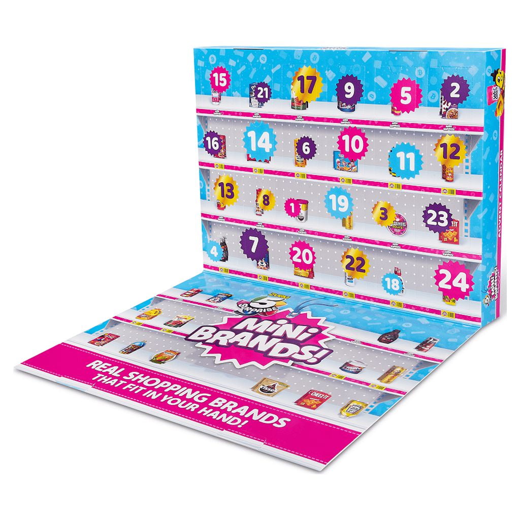 5 Surprise Toy Mini Brands Limited Edition Advent Calendar by ZURU with 24  Surprise Pack & 4 Exclusive Minis, Toys Mystery Capsule Real Miniature  Brands Collectibles : Toys & Games 