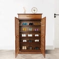 thumbnail image 4 of Tier Retro 5Bamboo Shoe Rack Storage Shelf Unit Cabinet Entryway Shoe Organizer, 4 of 24