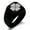 Black, variant on Stainless Steel Four Leaf Clover Heart Engraved Square Flat Top Biker Style Polished Ring