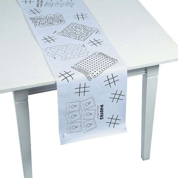 Kids' Games Paper Table Runner (9Ft) - Party Supplies - 1 Piece