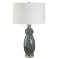 thumbnail image 4 of Uttermost Velino 1-Light Contemporary Glass & Fabric Table Lamp in White/Gray, 4 of 6