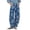 Blue, variant on Women's Blue Y2K Distressed Barrel Jeans Baggy Wide Leg Floral Print Long with Patchwork