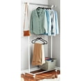 Mainstays 2 Tier Adjustable Chrome Garment Rack with Silver Metal and