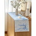 thumbnail image 5 of Table Runner 72 Inches Long for Kitchen Dining, Cute Bow Dresser Scarf Farmhouse, Dining Table Decorations for Wedding/Parties, Blue Bowknot Minimalist Solid Color 14 x 72 In, 5 of 8