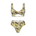 thumbnail image 4 of Rocae Lilies Flowers for Bikini Set for Women Two Piece Sexy High Swimsuits Split Crossover Bikini XX-Large, 4 of 9