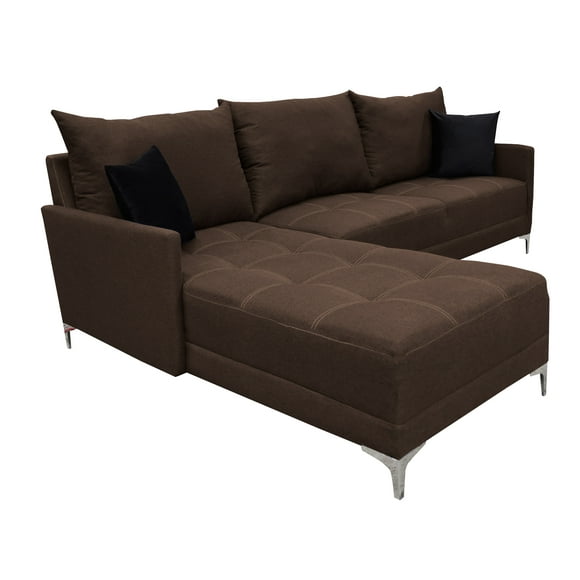 Sala Esquinera Caslon EL BAZAR STORE Chocolate 260x180 cm Lino Nacional Modular