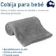 thumbnail image 2 of Set de 2 Cobijas para Bebé, Bluelander de Franela, Liso, Gris Oxford, 2 of 5
