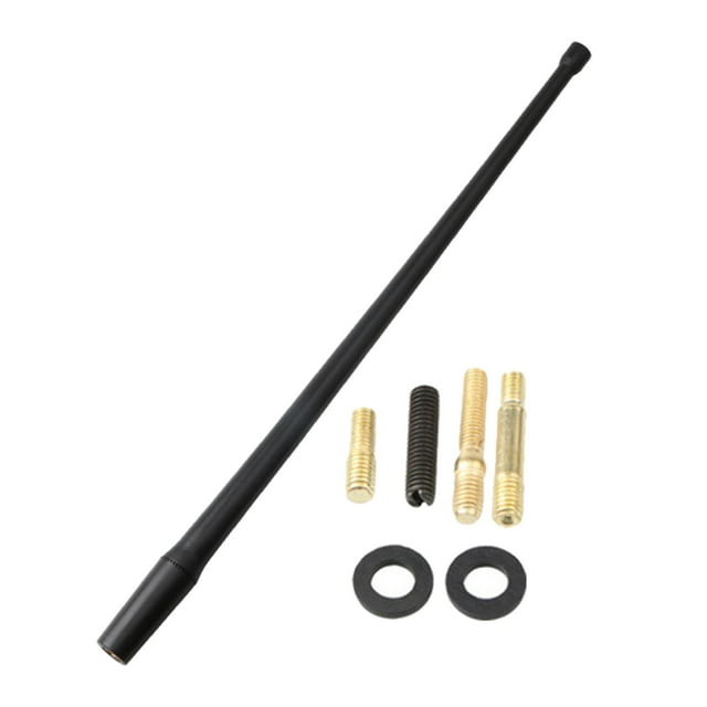 Almencla 13inch Long Car Radio Antenna AM Aerial Mast with Rubber Rings, Different Sizes