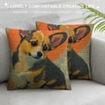 thumbnail image 3 of Orinice  Corgi Dog Throw Pillow Cover Shiny Butt Cute Dog Animal Pet Puppy Cartoon Lovely Friend Adorable Pillow Case  Decorative Men Women Boy Girl Room Cushion Cover for Home Couch Bed White, 3 of 5