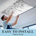 thumbnail image 6 of Grey Botanical Fluorescent Light Covers, Weeping Eucalyptus Leaves Watercolor Magnetic Light Covers for Ceiling Lights, Fluorescent Ceiling Shade Filters for Classroom Bedroom Office 4x2Ft x 4PCS, 6 of 8