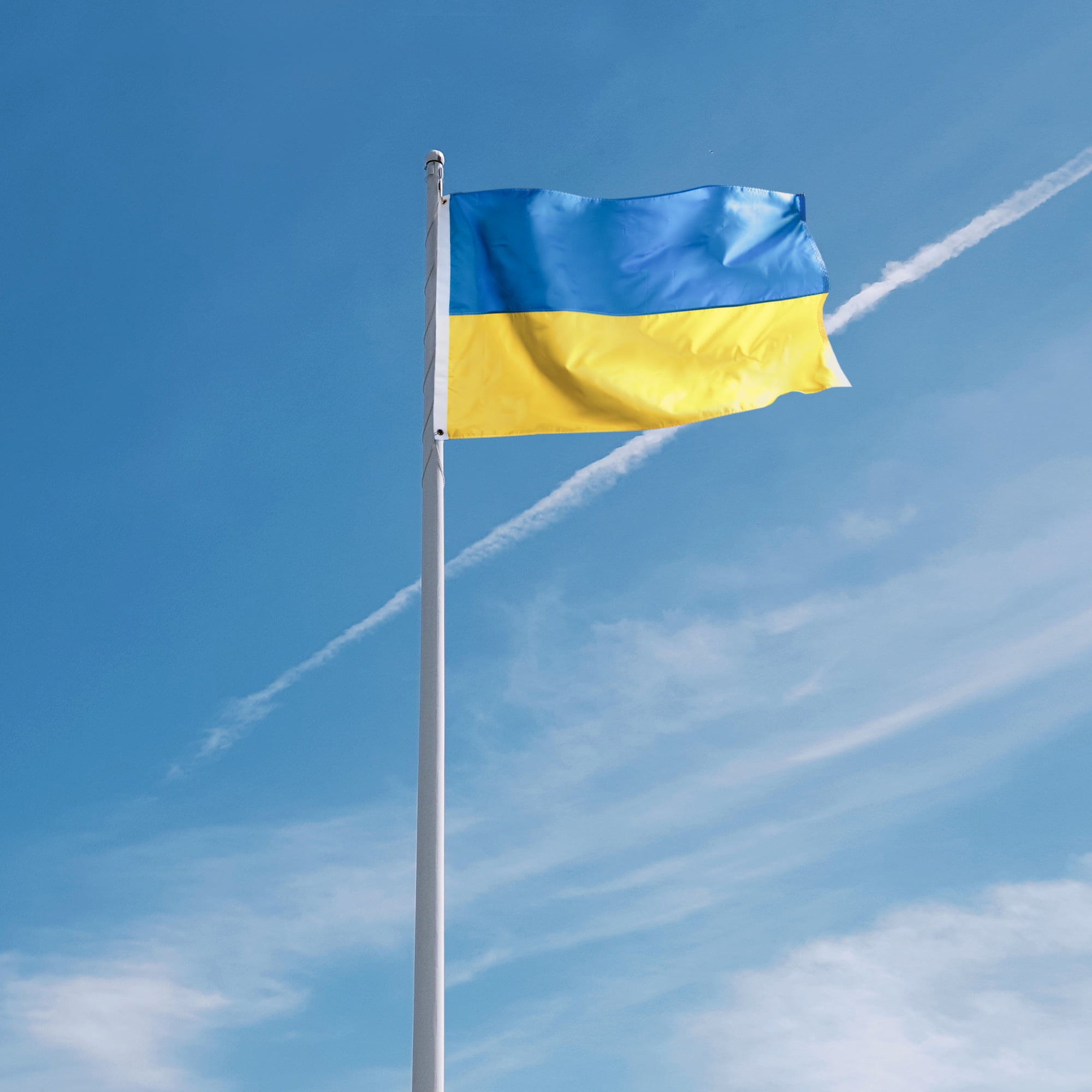 (2 pack) Anley EverStrong Series Embroidered Ukraine Flag 3x5 Ft - Ukrainian National Flag