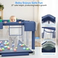 thumbnail image 6 of babyeap Baby Playpen,73 Inch Extra Large Baby Playard,Playpen for Babies and Toddlers With Basketball Hoop,Children Kids Play Fence for Indoors Outdoors,Blue, 6 of 7