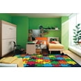 thumbnail image 2 of Fun Rugs Rectangle Multi-Colored Jigsaw Puzzle Nylon Kids Rug, 2 of 2
